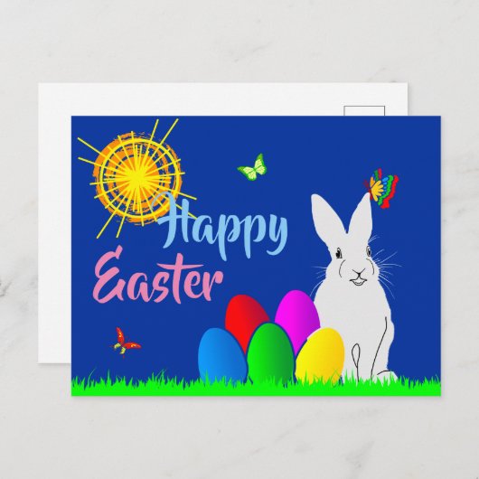 ハッピーイースターおもしろいの一種 シーズンポストカード (正面/裏面)