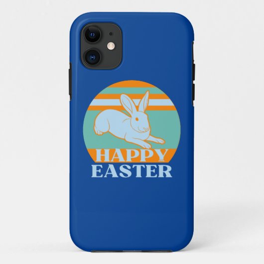 ハッピーイースターおもしろいイースターバニーアイディア Case-Mate iPhoneケース (裏面)