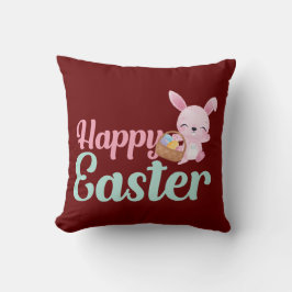 ハッピーイースターおもしろいイースターバニー クッション