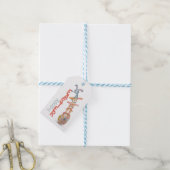 ハッピーイースターおもしろいキュイモダンーバニーラビットエッグ ギフトタグ (より糸付き)