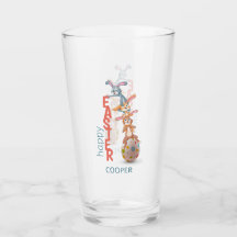 ハッピーイースターおもしろいキュイモダンーバニーラビットエッグ