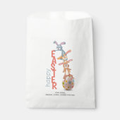 ハッピーイースターおもしろいキュイモダンーバニーラビットエッグ フェイバーバッグ (正面)