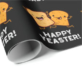 ハッピーイースターおもしろいブレッドプンダークBG ラッピングペーパー (ロールコーナー)