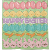 ハッピーイースターおもしろい シャワーカーテン (正面)