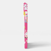 ハッピーイースターおもしろい、バニーの願いカラフルと iPhoneケース (左側面)