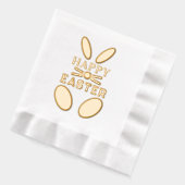 ハッピーイースターお洒落バニーラビット 箔ナプキン (左)