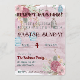 ハッピーイースターお祝い招待状 招待状