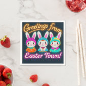 ハッピーイースターお祝い スタンダードカクテルナプキン (インサイチュ)