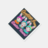 ハッピーイースターお祝い スタンダードカクテルナプキン (角)