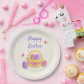 ハッピーイースターかご ペーパープレート (パーティー)