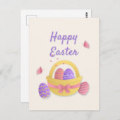 ハッピーイースターかご ポストカード (正面/裏面)