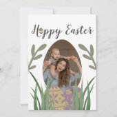 ハッピーイースターから友達、ママ&ベビーフォトカスタムー シーズンカード (正面)