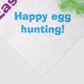 ハッピーイースターかわいいイエローブルーシック挨拶 薄葉紙 (詳細)