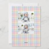 ハッピーイースターかわいいカラフルのプレイド1枚の写真 シーズンカード (裏面)