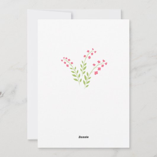 ハッピーイースターかわいいシックフローラ卵リースカード シーズンカード (裏面)