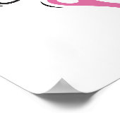 ハッピーイースターかわいいバニーとイースターエッグ ポスター (角)