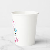 ハッピーイースターかわいいバニーとイースターエッグ 紙コップ (左)