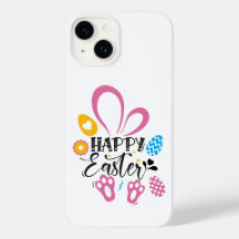 ハッピーイースターかわいいバニーとイースターエッグ