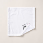 ハッピーイースターかわいいバニーの耳と足 バスタオルセット (ウォッシュタオル)