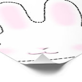 ハッピーイースターかわいいバニーカスタム文字おもしろい ポスター (コーナー)