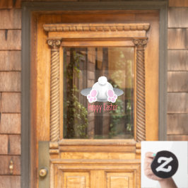 ハッピーイースターかわいいバニーテール ウィンドウサイン