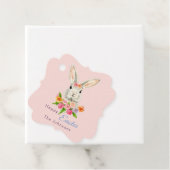 ハッピーイースターかわいいバニーピンク フェイバータグ (インサイチュ)