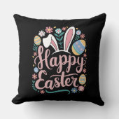 ハッピーイースターかわいいバニーラビットエッグ クッション (正面)