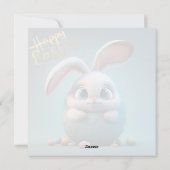ハッピーイースターかわいいバニー シーズンカード (裏面)