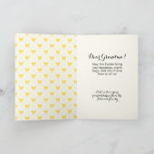 ハッピーイースターかわいいバニー シーズンカード (内部)