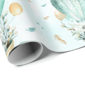 ハッピーイースターかわいいバニー&バルーンのパターン ラッピングペーパー (ロールコーナー)