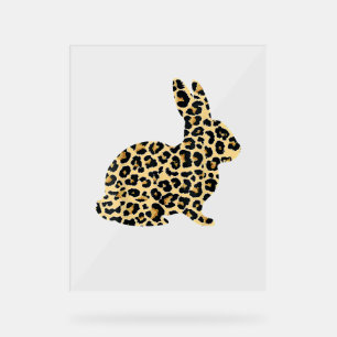 ハッピーイースターかわいいヒョウウサギ_1 アクリルサイン