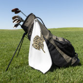 ハッピーイースターかわいいヒョウウサギ_1 ゴルフタオル (グリーン)