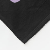 ハッピーイースターかわいいピンクヒョウの格子柄フラワーバニー フリースブランケット (角)