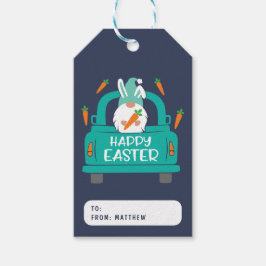 ハッピーイースターかわいいモダン格言トラック名 ギフトタグ