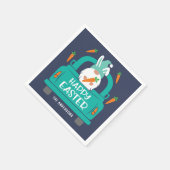 ハッピーイースターかわいいモダン格言トラック名 スタンダードカクテルナプキン (角)