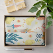 ハッピーイースターかわいいヴィンテージ鶏 薄葉紙 (ギフト)