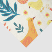 ハッピーイースターかわいいヴィンテージ鶏 薄葉紙 (詳細)