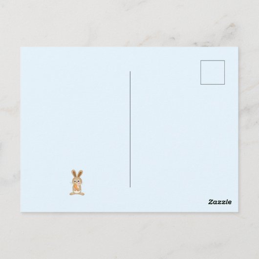 ハッピーイースターかわいい動物 ポストカード (裏面)