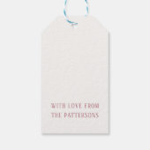 ハッピーイースターかわいい水色フローラバニーラビット ギフトタグ (裏面)