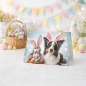 ハッピーイースターかわいい犬の休日の挨拶 カード