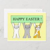 ハッピーイースターかわいい猫たち シーズンポストカード (正面/裏面)