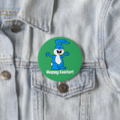 ハッピーイースターかわいい興奮バニー 缶バッジ (インサイチュ)