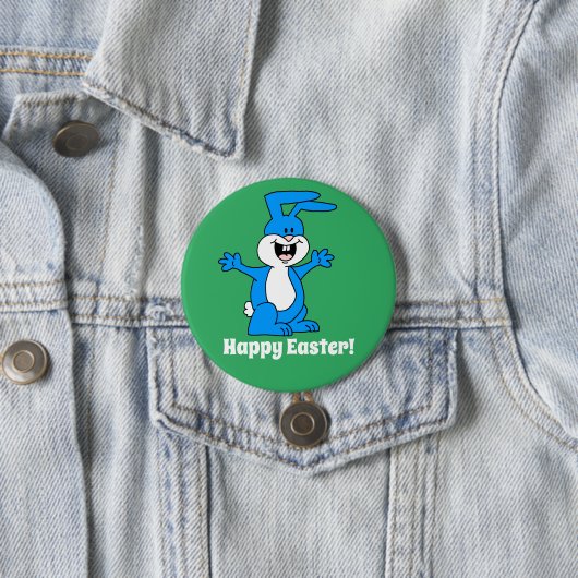 ハッピーイースターかわいい興奮バニー 缶バッジ (インサイチュ)