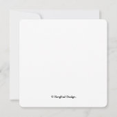 ハッピーイースターかわいらし黄色クロッカス赤チューリップフローラ カード (裏面)