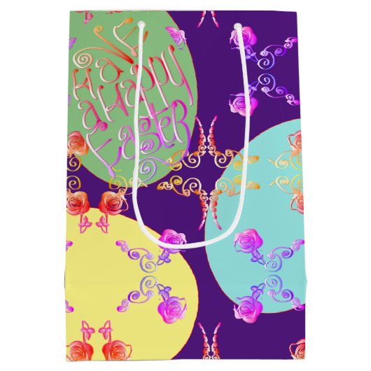 「ハッピーイースターがある」イースターエッグ ミディアムペーパーバッグ (裏面)