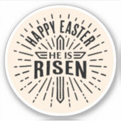 ハッピーイースターが上がった シール (正面)