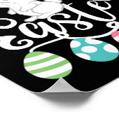 ハッピーイースターことわざエッググルービーバニーラビットキッズ ポスター (角)