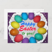 ハッピーイースターだ!レインボーイースター シーズンポストカード (正面/裏面)