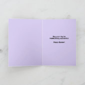 ハッピーイースターでかわいい猫をバニーイヤーに シーズンカード (内部)