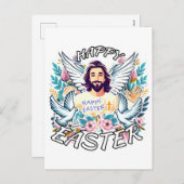 ハッピーイースターとイエス シーズンポストカード (正面/裏面)